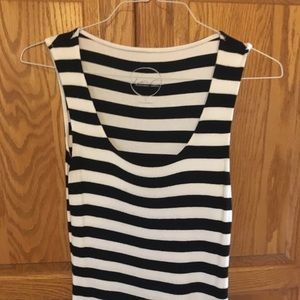 Black and white INC tank top.